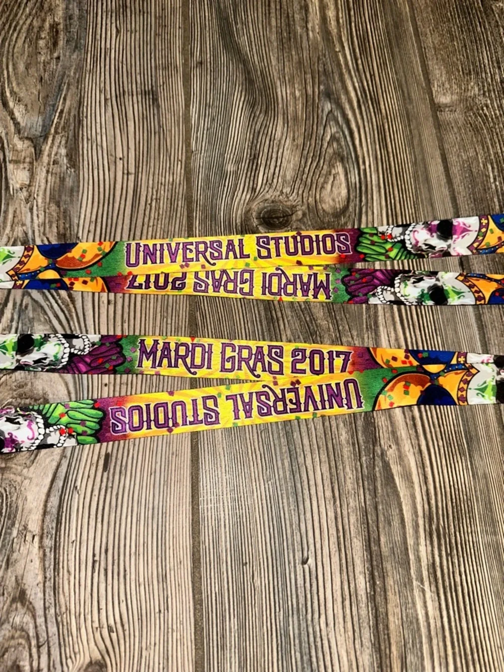 Universal Mardi Gras Lanyards in Purple, Yellow, Green & Orange Harry Potter